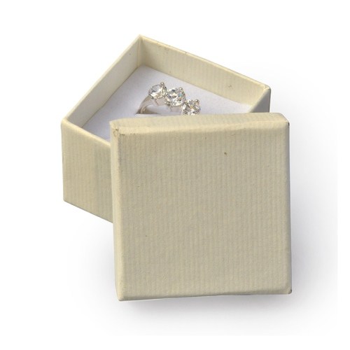 Papírová krabička na šperky krémová